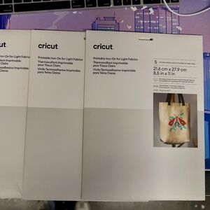 Cricut Printable Iron-On for Light Fabrics (3 Packs)